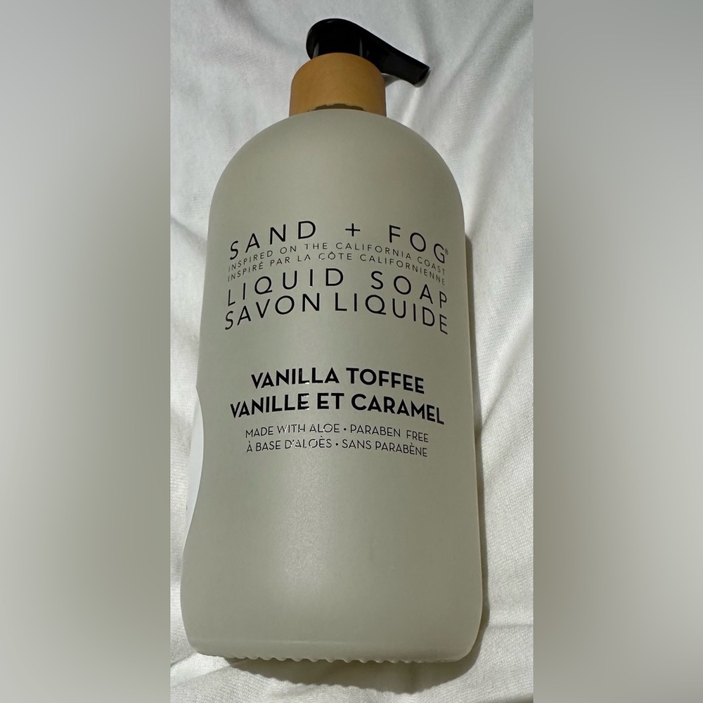 ✨New✨Sand + Fog: Vanilla Toffee Liquid Soap (464mL glass bottle)